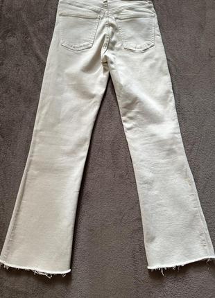 Джинсы zara flared mid-rise cropped trf jeans9 фото