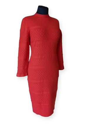 Karen millen обтисле трикотажне плаття червоне
