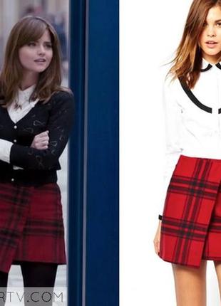 Спідниця в карту в складі вовна/кашемір