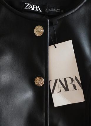 Куртка кожзам курточка вітровка піджак жакет s m zara5 фото