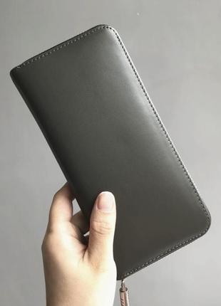 Кожаный мужской кошелек для денег, карточек, телефона, портмоне4 фото