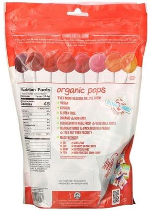 Yumearth, organic pops, favorites, 50 pops, 10.9 oz (310 g), натуральні льодяники для дітей3 фото