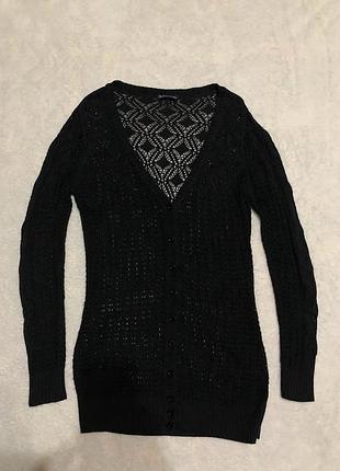 Чорна ажурна кофта