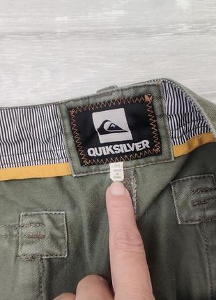 Якісні щільні котонові шорти камуфляжні хакі мілітарі quiksilver 34 р m-l р пояс 44 см8 фото