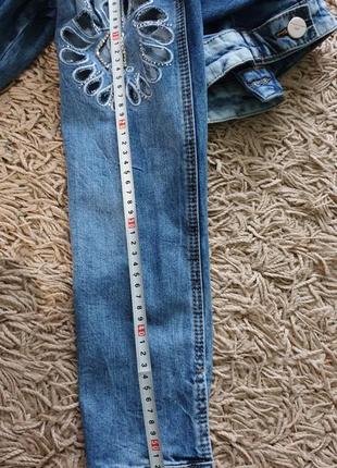 A.m.n.  турція джинсовий укорочений піджак5 фото