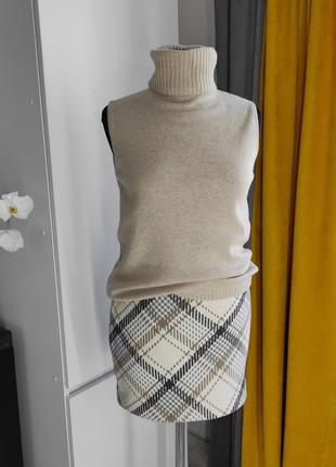 Новая теплая шерстяная мини юбочка в пастельных цветах h&amp;m5 фото