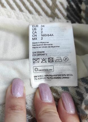 Нова тепла вовняна міні спідничка в пастельних кольорах h&m8 фото