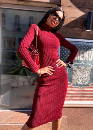 Теплое платье гольф 7