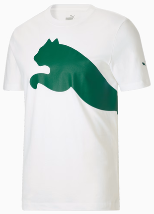 Белая мужская футболка puma oversized logo men's tee новая оригинал из сша