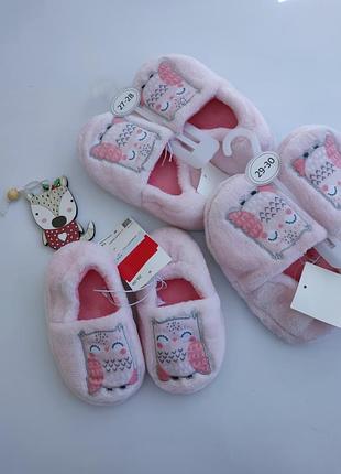 Теплые зимние домашние комнатные меховые тапочки c&a 25, 26, 27, 28,   29, 30