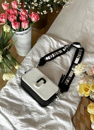 Сумка marc jacobs черно-белого цвета. люкс качество!