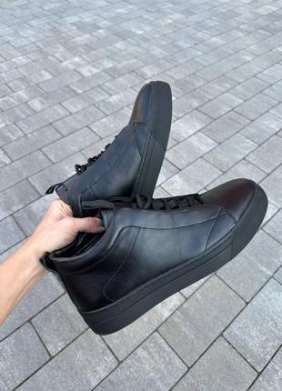 Ботинки мужские кожаные черные зимние5 фото