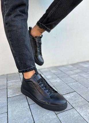 Ботинки мужские кожаные черные зимние7 фото