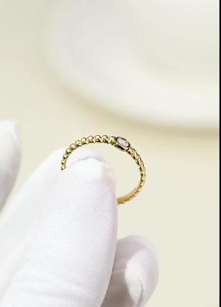 Кольцо кольца с кубическим цирконом нержавеющая сталь позолота