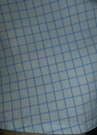 Коттоновая рубашка в клетку gap (хлопок, эластан)2 фото