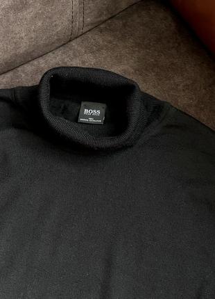 Вовняний гольф светр з горлом hugo boss оригінальний чорний2 фото