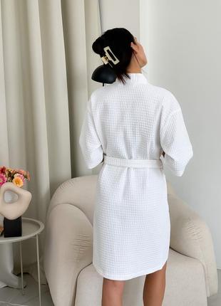 Женский вафельный халат кимоно3 фото