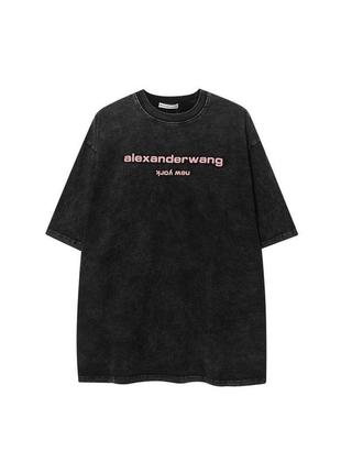Шикарная футболка alexander wang с надписью