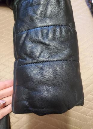 Пуховик зимний кожаный s8 фото