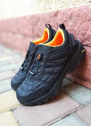 Merrell ice cup moc ие черные с оранжевым кроссовки термо мужские топ качество осенние зимние евро зима водонепроницаемые мерол ботинки низкие