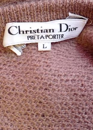 Люкс брендовый винтажный шерстяной джемпер свитерик christian dior pret-a-porter,p.l3 фото