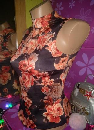Яркая и очень красивая блузка с сочными пионами ♥3 фото