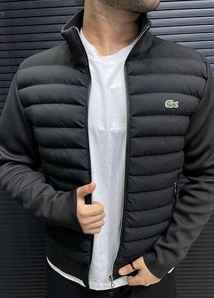 Стильная куртка lacoste в черном цвете