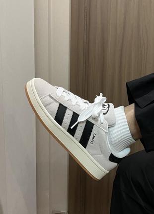 Кросівки кеди adidas campus 00s crystal white core black адідас кампус