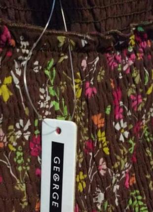 Чудесная блуза шифоновая туника с цветочным принтом2 фото