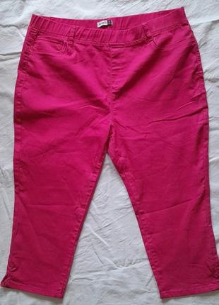 Джинси стрейчеві на резинці актуальні рожевого кольору супер батал pepco