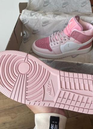 Женские nike air jordan 1 retro pink 2 mid7 фото