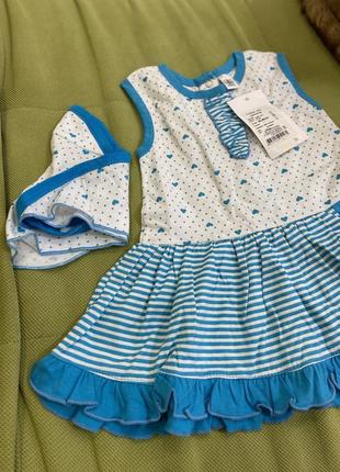 Сарафан сукня панамка плаття пісочниця дитячий одяг для дівчаток