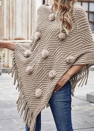 ❤️❤️❤️❤️пончо  трикотаж тепле oversize
