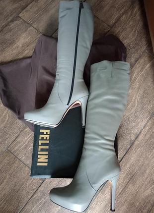 Кожаные сапоги fellini италия/ новый год/корпоратив