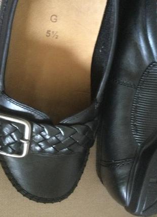 Удобные кожаные туфли-мокасины известного бренда gabor нижняя3 фото