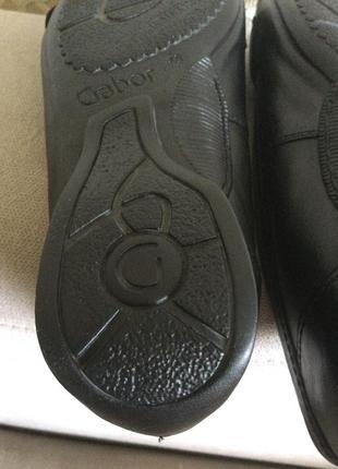 Удобные кожаные туфли-мокасины известного бренда gabor нижняя2 фото