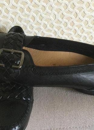 Удобные кожаные туфли-мокасины известного бренда gabor нижняя5 фото