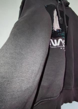 Divided h&m кофта наса nasa коричнева пайта пуловер з капюшоном тепла толстовка8 фото