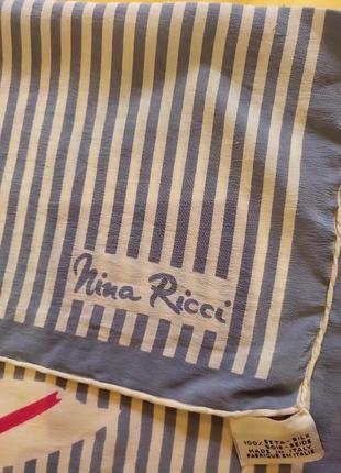 Оригинальный шелковый платок косынка nina ricci3 фото