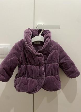 Детская демисезонная курточка на девочку 6-9 месяцев