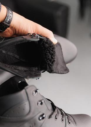 Стильні чорні чоловічі черевики зимові,шерстяна підкладка,шкіряні/шкіра-чоловіче взуття на зиму4 фото