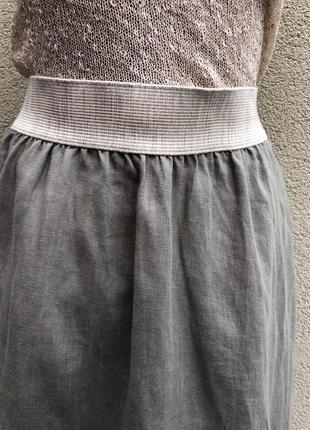 Льняная юбка клёш,лен100%,оригинал,ирландия,этно бохо стиль,8 фото