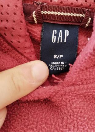 Красное флисовое худи/тедик teddy на оснась/зима "gap" / размер s/m / торг возможен