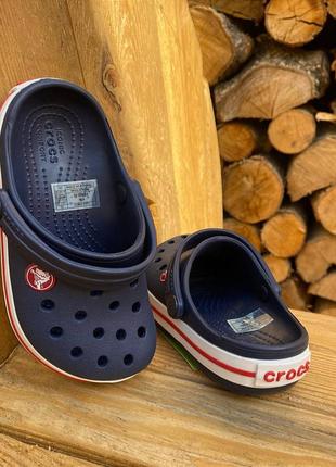 Дитячі крокси сабо crocs kids crocband clog navy сині1 фото