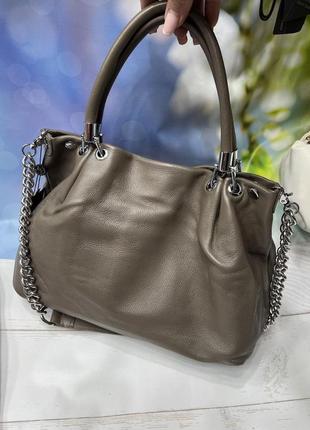 Сумка мешок натуральная кожа