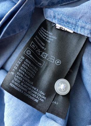 Голубая джинсовая рубашка женская h&m6 фото