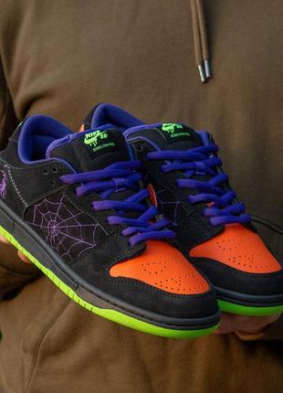 Новинка! кожаные кроссовки nike sb dunk halloween