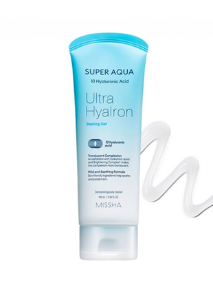 Пілінг-скатка для обличчя missha ultra hyalron peeling gel 100 ml1 фото