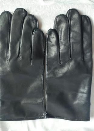 Перчатки чоловічі шкіряні чорні демісезонні (розмір l, 9½)