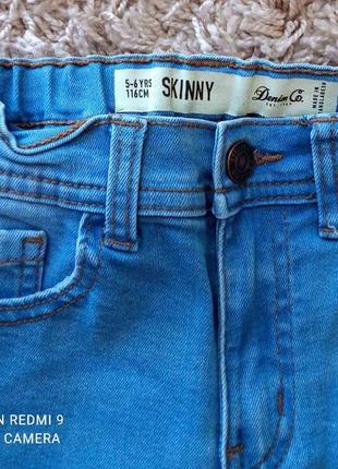 Стильные джинсы denim co skinny 110-116 размера.4 фото